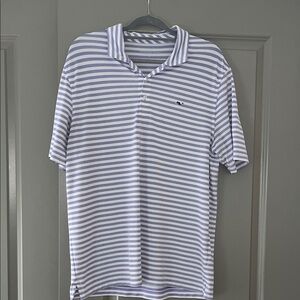 Purple/White Striped Vineyard Vines Polo